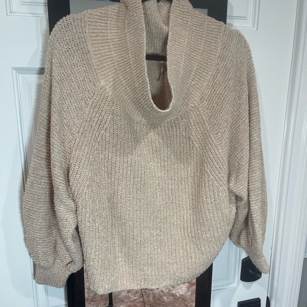Free people medium off the shoulder cropped sweater
